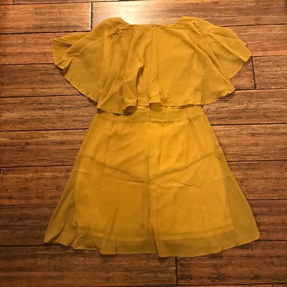 Mustard Flutter Dress - Picture 4 of 4